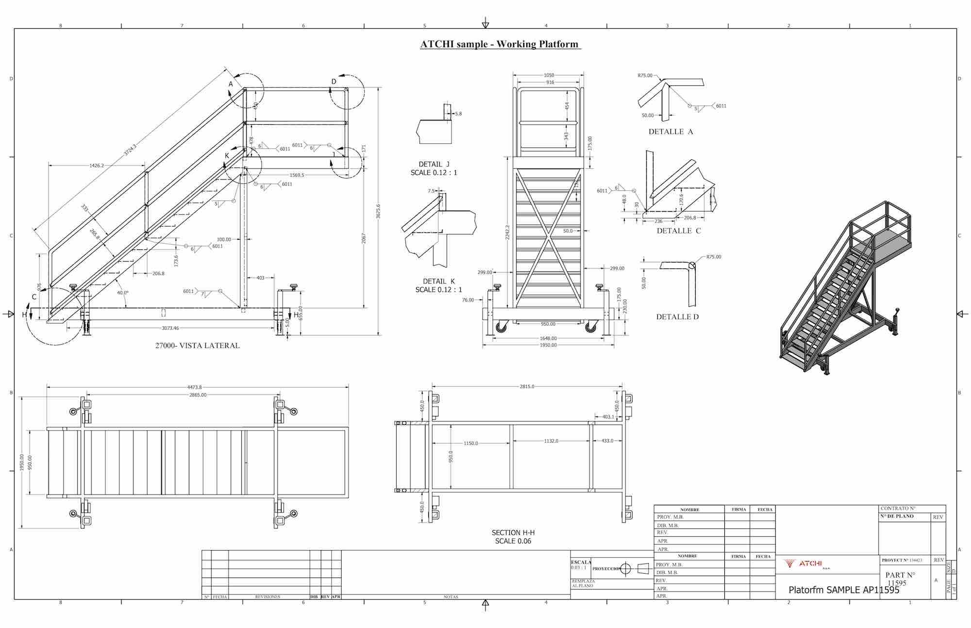 ATCHI Metal  Mecanica Chile Dibujo CAD CAM mecanizado soldadura